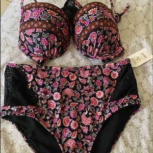 Two Piece Floral Bathing Suit